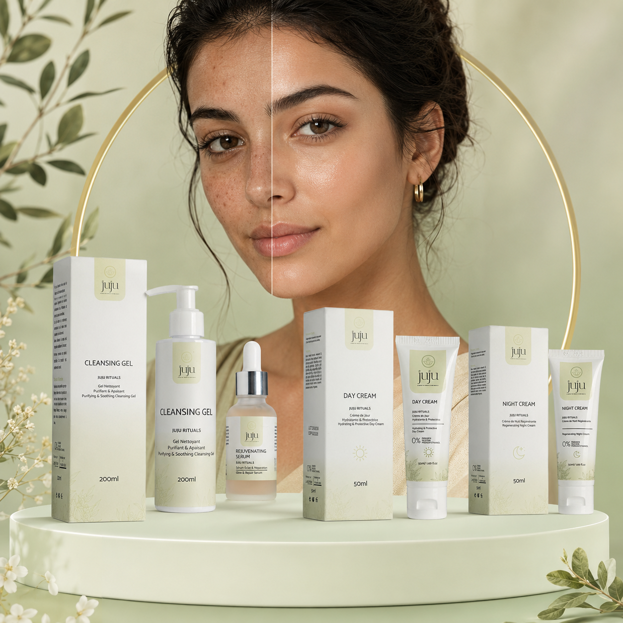 JUJU — Routine skincare marocaine, avant / après
